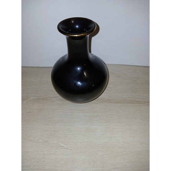 OMC Vase Japan Handpainted Peacocks with Gold Rim 6×4 Diameter 5×14 Vintage - Picture 14 of 14